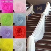 ❁℗ 500CMx48CM Tulle Wedding Organza Roll Sheer Crystal Organza Fabric for Wedding Decoration Mariage Yarn Birthday Event Party Supp