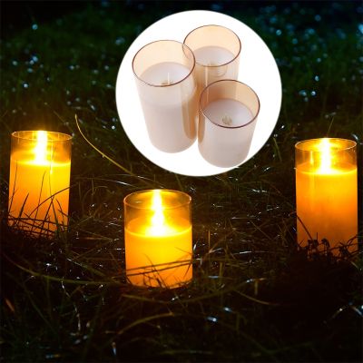 3Pack Flameless Led Candles Flickering Timer Remote Fake Wick Moving Flame Faux