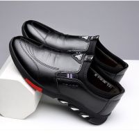 HOT11★Leather Shoes Mens Leather Spring 022 New Mens Business Cal Soft-Soled Non-Slip Breathable All-Match Footwear Driving Shoes