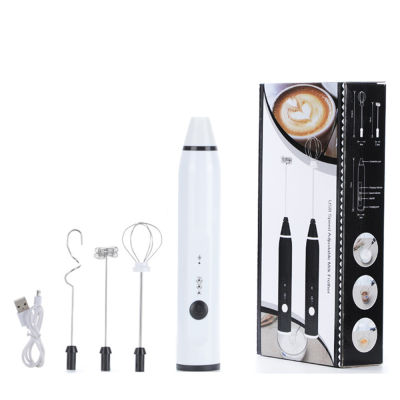 Electric Mixer Blender 3 Speeds Milk Frother Handheld USB Mixture Egg Kitchen Mixer Bubble Maker Whisk For Coffee Cappuccino