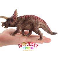 Monkey Toys - โมเดล ไดโนเสาร์ Triceratops แถบแดง ขนาด 20.50 CM (จากหาดใหญ่)