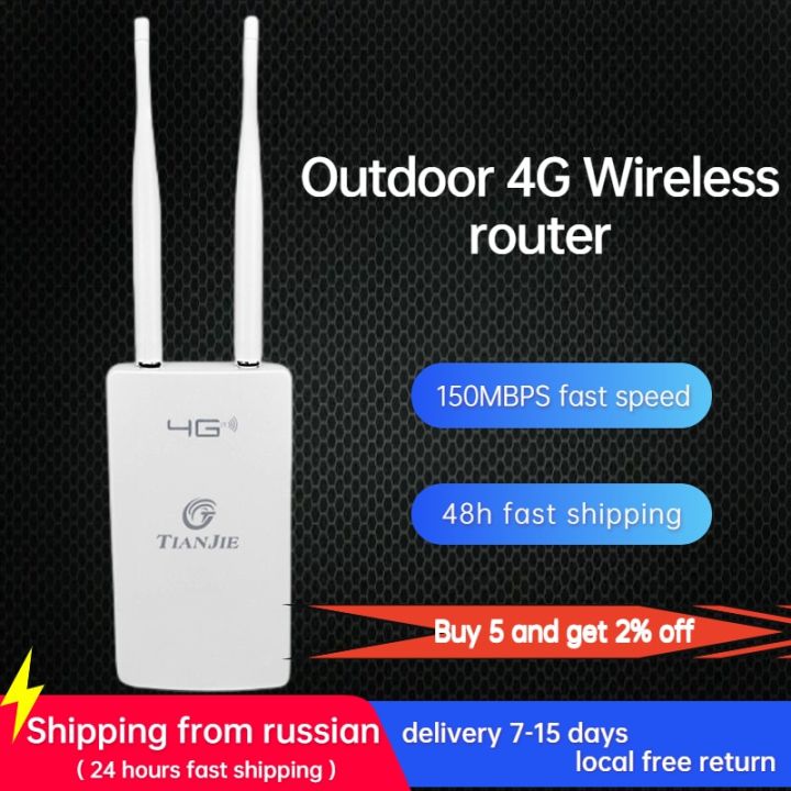 Tianjie 4g Lte Wireless Ap Wifi Router Hotspots Cat4 Outdoor Lan Wan Sma Antenna Sim Card Slot 7639