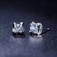 [COD] Carat Earrings Moissanite Four-claw