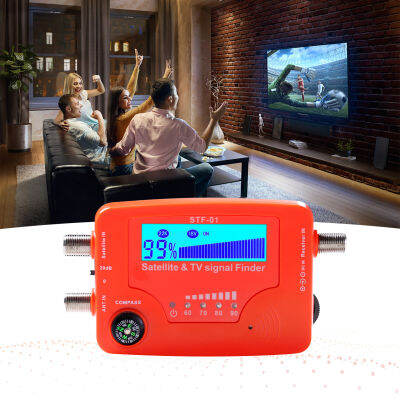 Fansline- 2 In 1 Satellite และ TV Signal Finder LCD Digital Satellite Finder เสาอากาศทีวีแบบพกพาสัญญาณ Strength Meter หาสัญญาณพร้อม Compass Alarm Buzzer