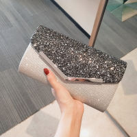 YoReAi PU Leather Luxury Women Evening Bags Sequins Clutch Party Dinner Bag Lady Dress Shoulder for Mobile Phone Purse Handbags