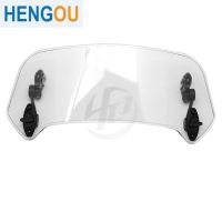 Motorcycle Universal Clear Windshield Clamp-On Variable Windscreen Spoiler Extension For R1200GS F800GS For Tmax For BMW Yamaha