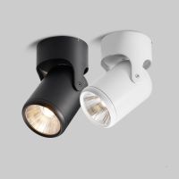 White Black Dimmable Rotating LED Downlights Surface Mounted Adjustment COB AC85-265V 8W 10W 12W 15W LED Ceiling Lamp Spot Light