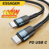 Essager PD 100W Type C To USB C สาย USB-C PD สายชาร์จเร็วสายไฟสำหรับ Macbook Samsung Xiaomi Vivo ชาร์จเร็ว Type-C