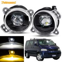 ไฟตัดหมอกไฟ LED 2ชิ้นสำหรับรถ Volkswagen วีดับเบิ้ลยูมัลติแวน T5 2003-2009 30W 9006กันชนหน้ารถ8000LM ไฟหน้ารถตัดหมอกเลนส์ Canbus