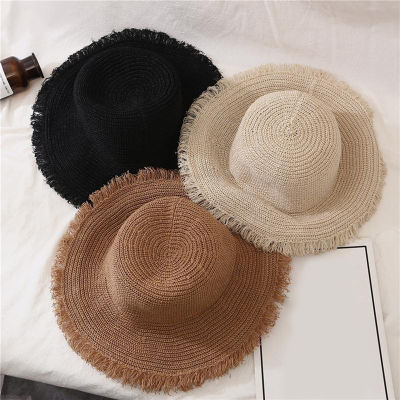 แฟชั่นผู้หญิงปานามาหมวกสำหรับผู้หญิงปีกกว้างขนาดใหญ่หาดซันหมวกกับแฟชั่นแข็ง Visor หมวกฟางหมวกหญิงถังหมวก