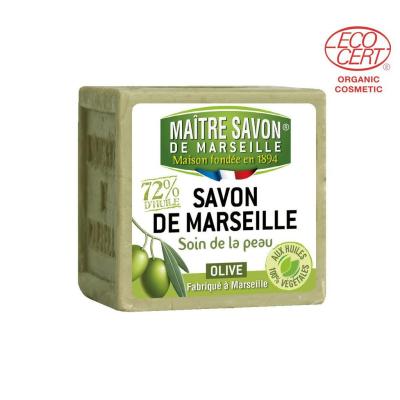 Maitre Savon de Marseille สบู่มาร์กเซย์ สำหรับซักผ้า กลิ่นน้ำมันมะกอกบริสุทธิ์ Cuit Au Chaudron Laundry Fabric Soap Olive (500gm)
