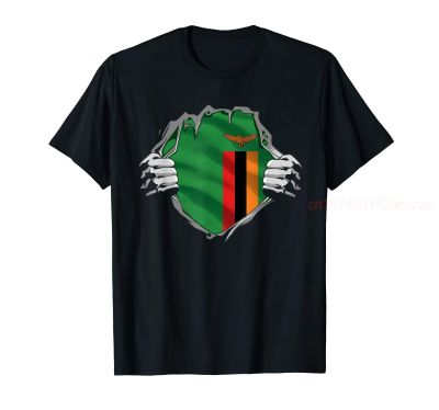 ผ้าฝ้าย 100% Super Zambian Heritage Proud Zambia Roots Flag เสื้อยืดผู้ชายผู้หญิง UNISEX T เสื้อขนาด S-6XL