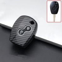 shangdjh Carbon ABS Car Key Case Cover Fob for Renault Clio Logan Sandero Megane Modus Espace Kangoo Twingo Scenic Remote Key Protector