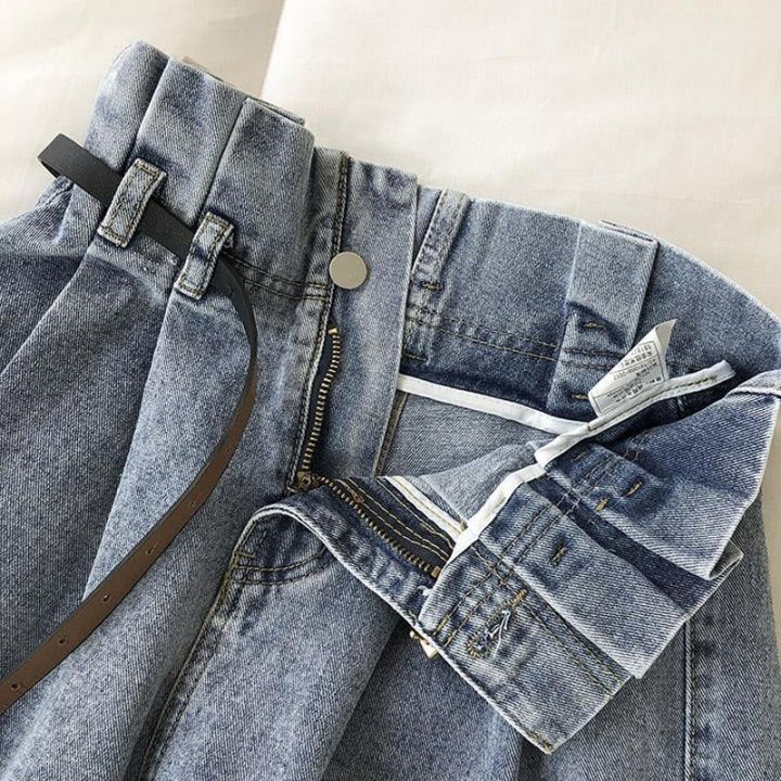 womens-denim-shorts-high-waisted-pleated-wide-leg-2022-fashion-jeans-shorts-female-solid-color-loose-casual-vintage-streetwear