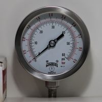(UIM-Shop) Pressure Gauge SS316 4" , 1/4" NPT , 0-60 psi/bar , Model PFP40TSA4NP60B