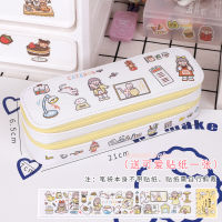 Canvas Pencil Case High Capacity Estuche Escolar Kawaii School Supplies Estuches Pencil Box Pencilcase Trousse Scolaire Styl