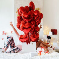 18inch 100pcs Red heart Balloons inflatable love foil Balloon wedding Valentine day Wedding Decorations helium balloon globos