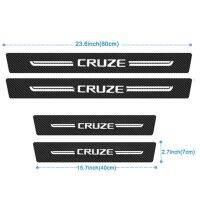 สำหรับเชฟโรเลตครูซโลโก้ Adesivo ใน Fibra Di Carbonio Decorativo Porta ที่เหยียบบันไดประตูรถ Soglia Porta Scratch Pad Pellicola Decalcomanie Accessori