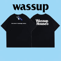 WASSUP เสื้อยืดแขนสั้นสไตล์ฮาราจูกุ,เสื้อผู้หญิงเวอร์ชั่นภาษาเกาหลีนักเรียนหลวม2022