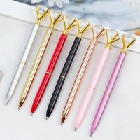 20 Pcs Luxury crystal pen Big Diamond Metal Ballpoint Pen Gift Promotion Student Stationery Office Writing Pen Pens