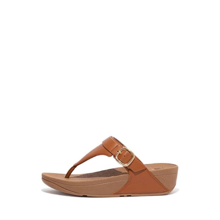 FITFLOP LULU ADJUSTABLE LEATHER WOMEN'S TOE-POST- Light Tan | Lazada PH