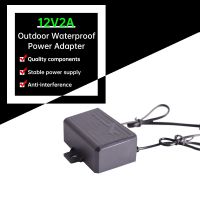 DC 12V2A Outdoor Waterproof Power Adapter สำหรับกล้องเฝ้าระวัง AC 110-240V EU Plug