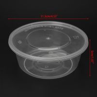 hot【cw】 10Pcs Plastic Disposable Soup Bowl Food Round With Lids New