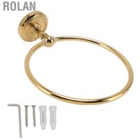 Rolan Towel Ring  Bathroom Towel Ring Golden Twisted Copper Stainless Steel  for Hotel