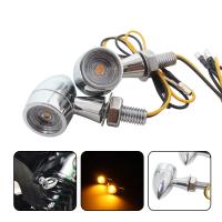 ：》{‘；； 8Mm LED Motorcycle Turn Signal Light 12V Waterproof Amber Flasher Indicator Blinker Lamp DRL Metal Shell Universal ATV Cafe Bob