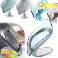 Leaf Shape Soap Dish Drain Soap Holder Bathroom Accessories Suction Cup Soap Dish Tray Soap Dish for Bathroom Soap Containers Adhesives Tape