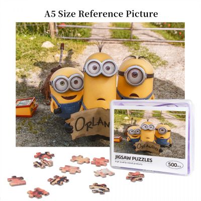 Minions Wooden Jigsaw Puzzle 500 Pieces Educational Toy Painting Art Decor Decompression toys 500pcs