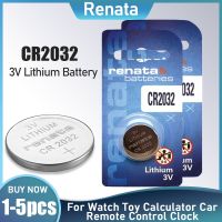 1-5ชิ้น RENATA CR2032 CR 2032ลิเธียม3V เซลล์เหรียญสำหรับของเล่นรถระยะไกลควบคุมนาฬิกาข้อมือเครื่องคิดเลขนาฬิกาทำจากสวิส