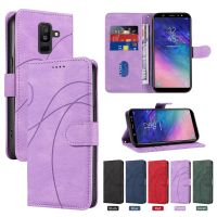 สำหรับ Samsung Galaxy A6 A7 A8 J4 J6 2018 / A6 J4 J6บวก2018/J5เคสโทรศัพท์ชั้นนำ J7กระเป๋าสตางค์หนังแม่เหล็กพร้อมช่องใส่เคสโทรศัพท์มือถือเคสเคสแบบพับปิดได้