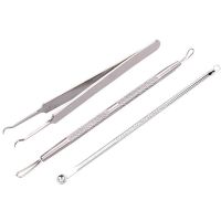 3Pcs/Set Blackhead Remover Comedone Acne Stick Pimple Extractor For Faces Black Dots Tweezers Beauty Facial Skin Care Tools