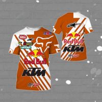 เสื้อยืดแขนสั้น พิมพ์ลาย Red Bull KTM Racing 3 มิติ สําหรับผู้ชาย ไซซ์ S - 3XL