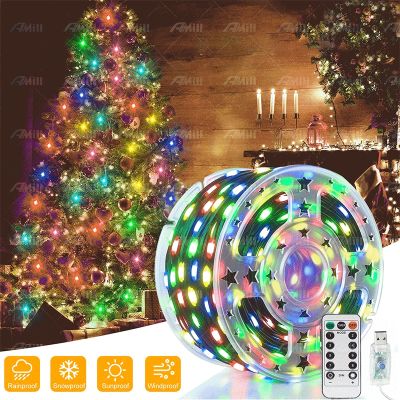 Christmas Lights Outdoor 5M/10M LED String Light Fairy Waterproof For Holiday New Year Party Xmas Tree Garlands Garden Decor