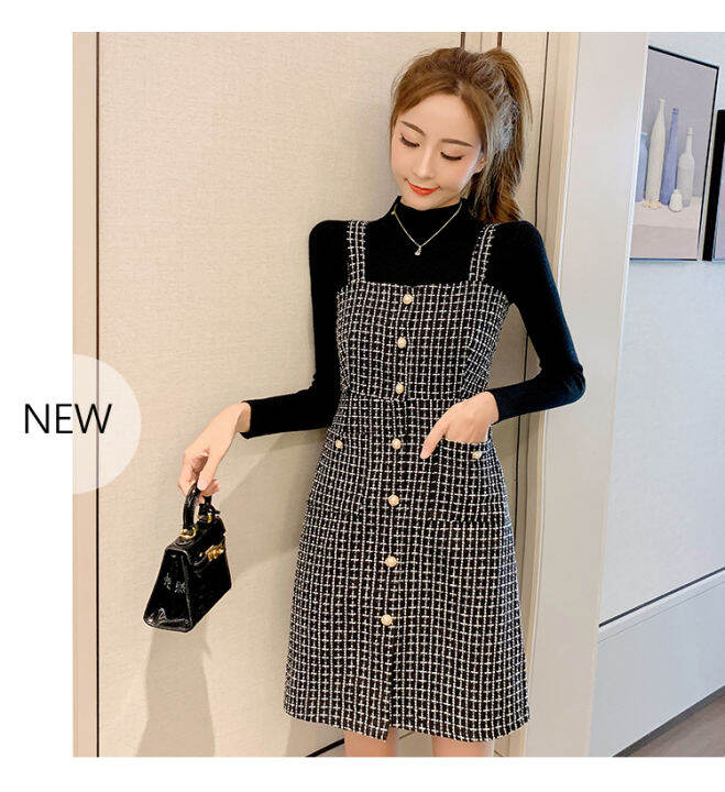 smthma-2021-new-arrival-spring-woolen-plaid-sexy-spaghetti-strap-dress-suit-luxury-ladies-temperament-2-piece-dress-set