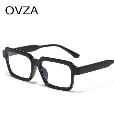กรอบแว่น TR90 OVZA แว่นตาน้ำหนักเบาสีฟ้าแฟชั่นผู้หญิงและผู้ชาย S1175แว่นทรงสี่เหลี่ยม