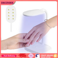 DECINIEE เครื่องเป่าไฟทำเล็บ UV ขนาดเล็ก12W,เครื่องเป่าไฟประสานทำเล็บมือ USB ที่ยืดหยุ่นอัลตราไวโอเลต8โคมไฟ Led เครื่องมือเสริมสวยเล็บเท้า