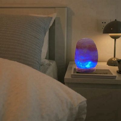 Himalayas Crystal Salt Lamp Colorful Color Changing USB Natural Salt Lamp Atmosphere Mineral Salt Lapm Small Night Lamp