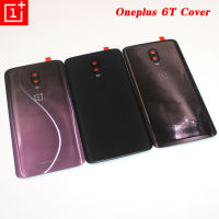 Original Oneplus 1+ 6T 6 T Glass Back Cover Rear Door Housing Phone Replacement Repair Parts With Camera Lens 6.41"