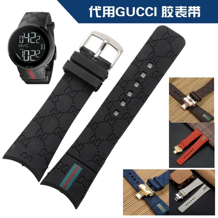 carty silicone watch strap instead of Gucci rubber watch strap black ...