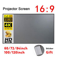 High Brightness Reflective Projector Screen 16:9 HD Metal Anti Light Fabric Cloth Projection Screen For Outdoor House Theater