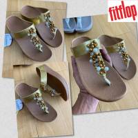 รองเท้าแตะเพื่อสุขภาพ รองเท้า FITFLOP WOMEN FINO SEQUIN TOE-THONGS นิ่มเบาสบายสวมใส่ง่าย เพื่อสุขภาพเท้าที่ดี