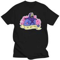 Mens Skeletor T Shirt I AM NOT NICE เสื้อยืดพิมพ์ชาย Tee เสื้อ Oversize 100เปอร์เซ็นต์ผ้าฝ้ายน่ารักฤดูร้อนแขนสั้น