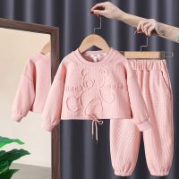 【CC】 Girls  39; New Children  39;s Two-piece Little Baby Sweater Outfit Set