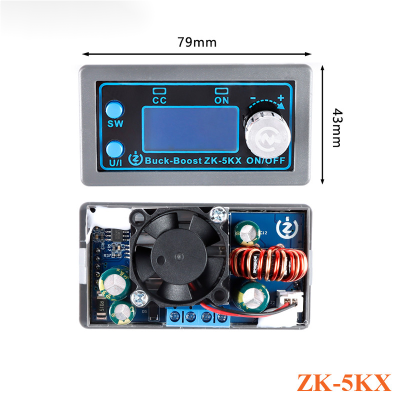 ZK-5KX DC Buck Boost Converter โมดูล Step Up Down Power โมดูล0.6-36V 5A 5V 6V 12V 24V 80W CC CV ปรับควบคุม
