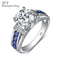 SILVERCHAKRA 2ct/3ct/5ct Round D Color Moissanite Diamond Ring Women 100% Silver Luxury Wedding &amp; Engagement Gift Fine Jewelry