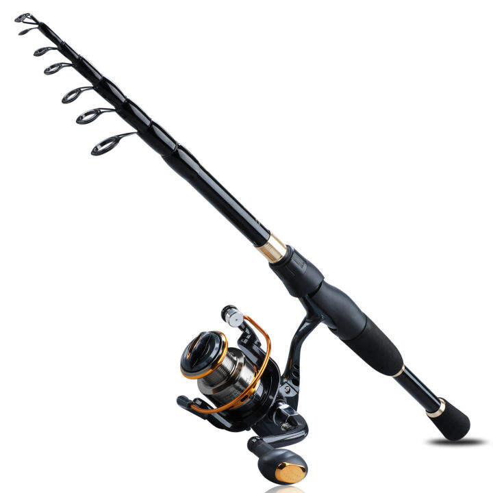 retcmall-1-8-2-4m-telescopic-fishing-rod-set-ultralight-weight-rod-with13-1bb-spinning-reel-น้ำเค็มน้ำจืด-reel-tackle