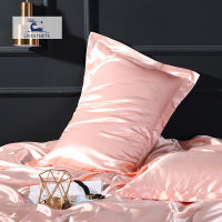 Liv-Esthete Luxury Satin Silk Jade Pillowcase Healthy Hair Queen King Pillow Cover Silky Pillow Case For Women Man Kids Sleeping